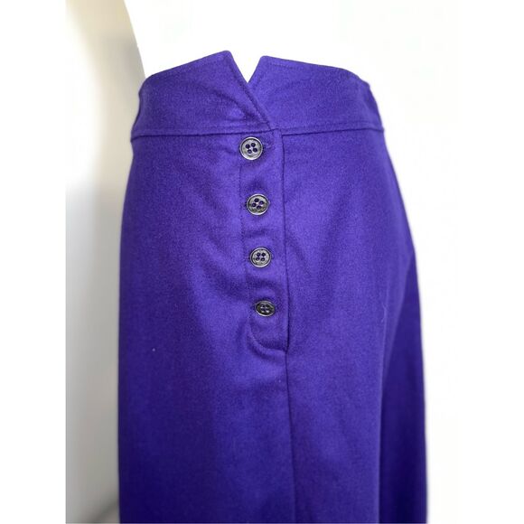 100% Wool Maxi Purple Skirt Vintage grunge boho XS-S - Picture 1 of 9